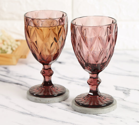 India Circus Pink Wine Glasses (Two Glasses)