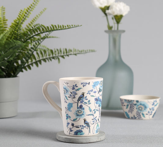 India Circus Azur Blooms Bamboo Mug (One Mug)