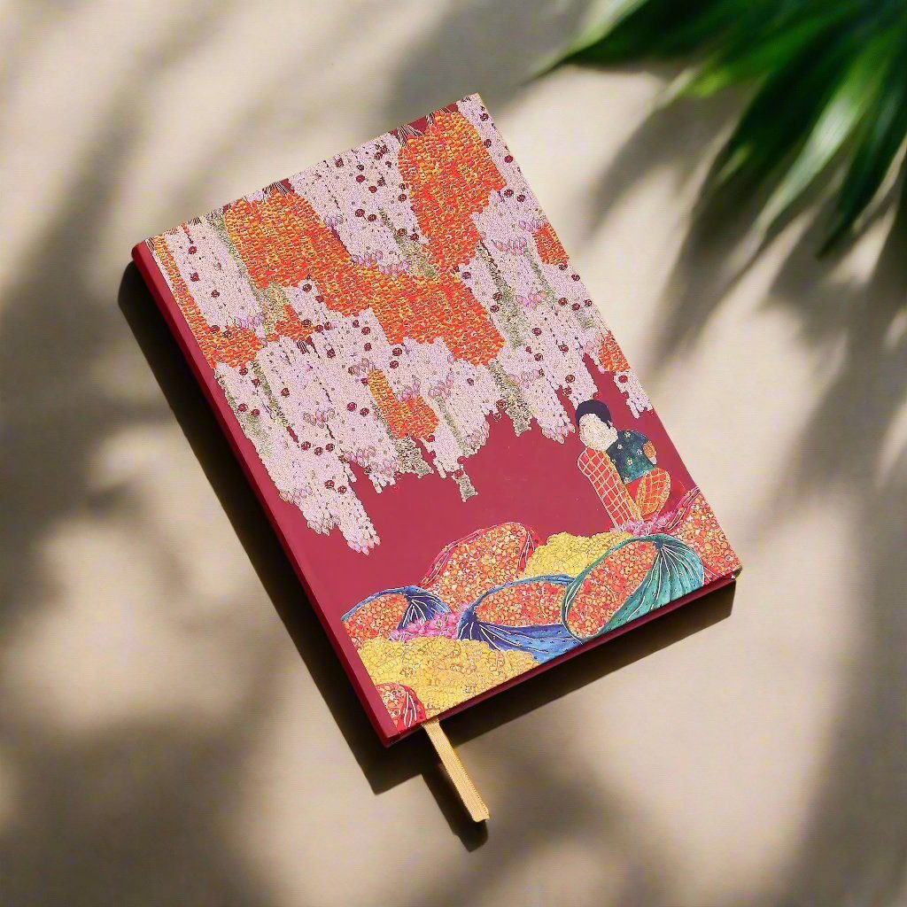 Purple Bird 'Phool Mandi' Hardbound Notebook