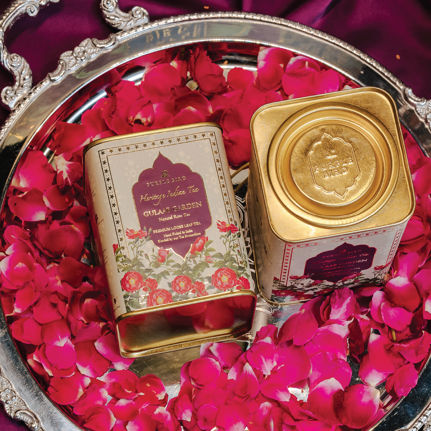 Purple Bird 'Gulaab Garden' Premium Rose Tea (50g Loose Leaf)