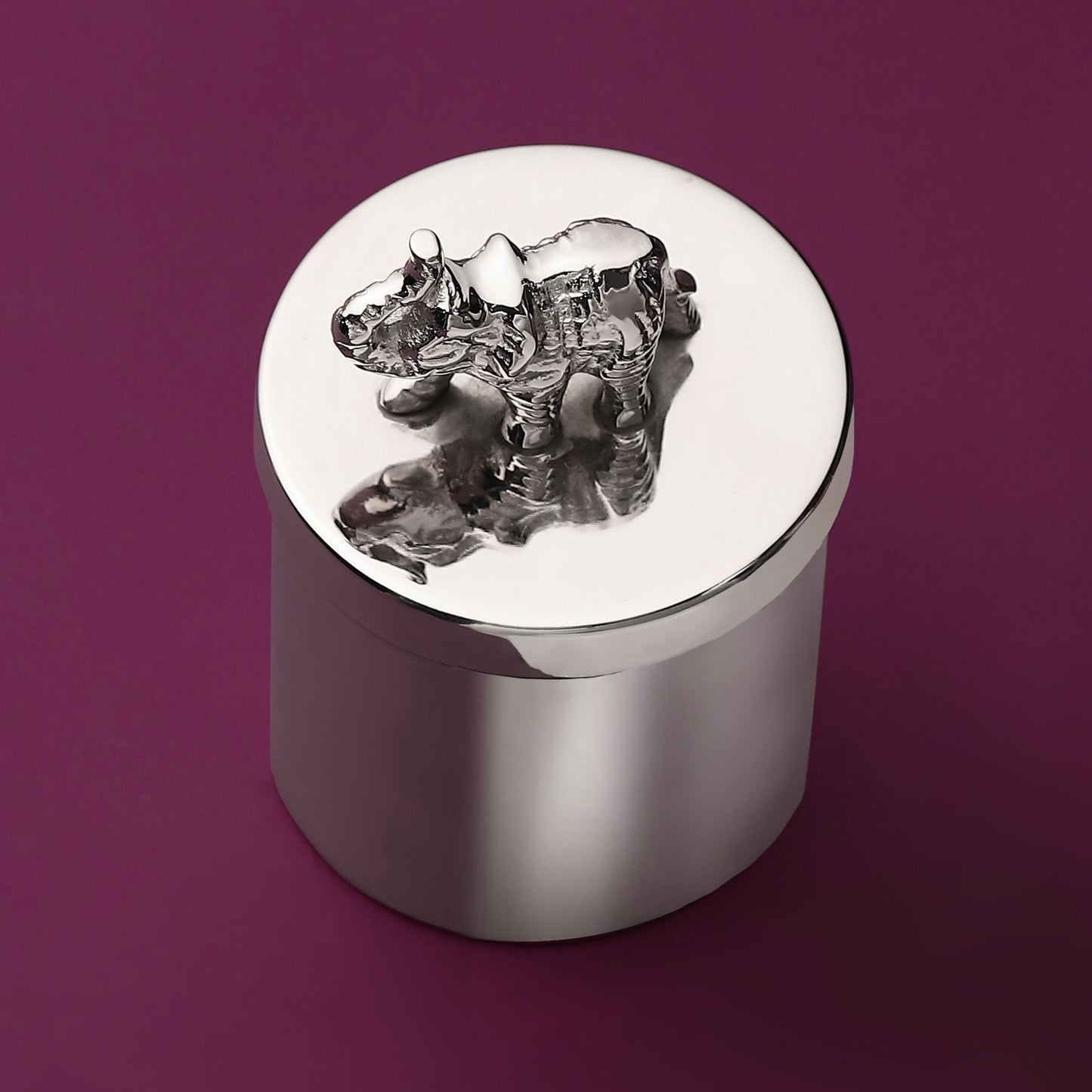 Purple Bird 'Haathi Humsafar' Silver Plated Dry Fruit Jar