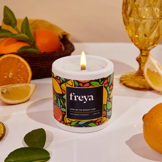 Freya Citrusy Cosmos Concrete Candle