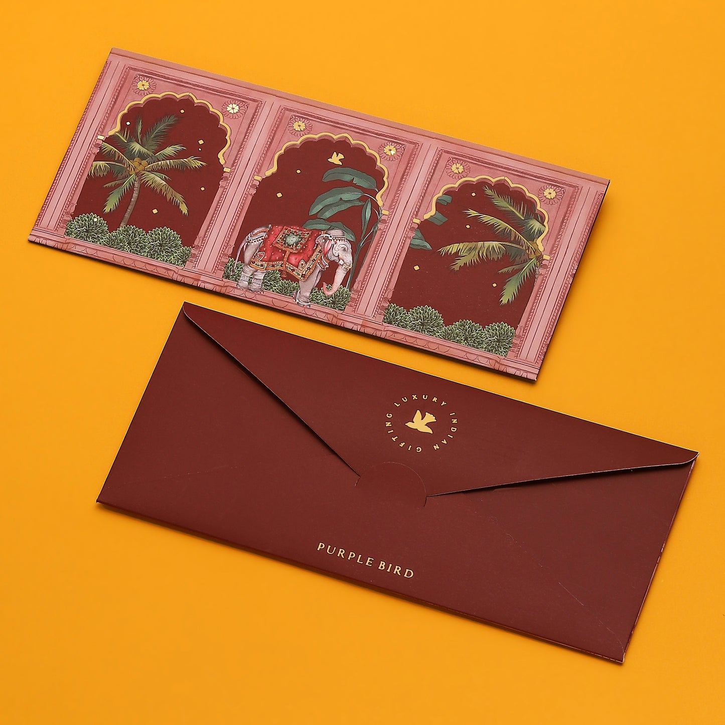 Purple Bird 'Haathi Humsafar' Money Envelope (Pack of 5)