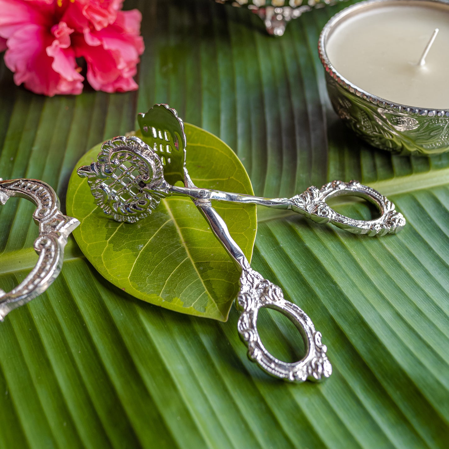 Purple Bird 'Utsav' Silver Plated Mini Tongs