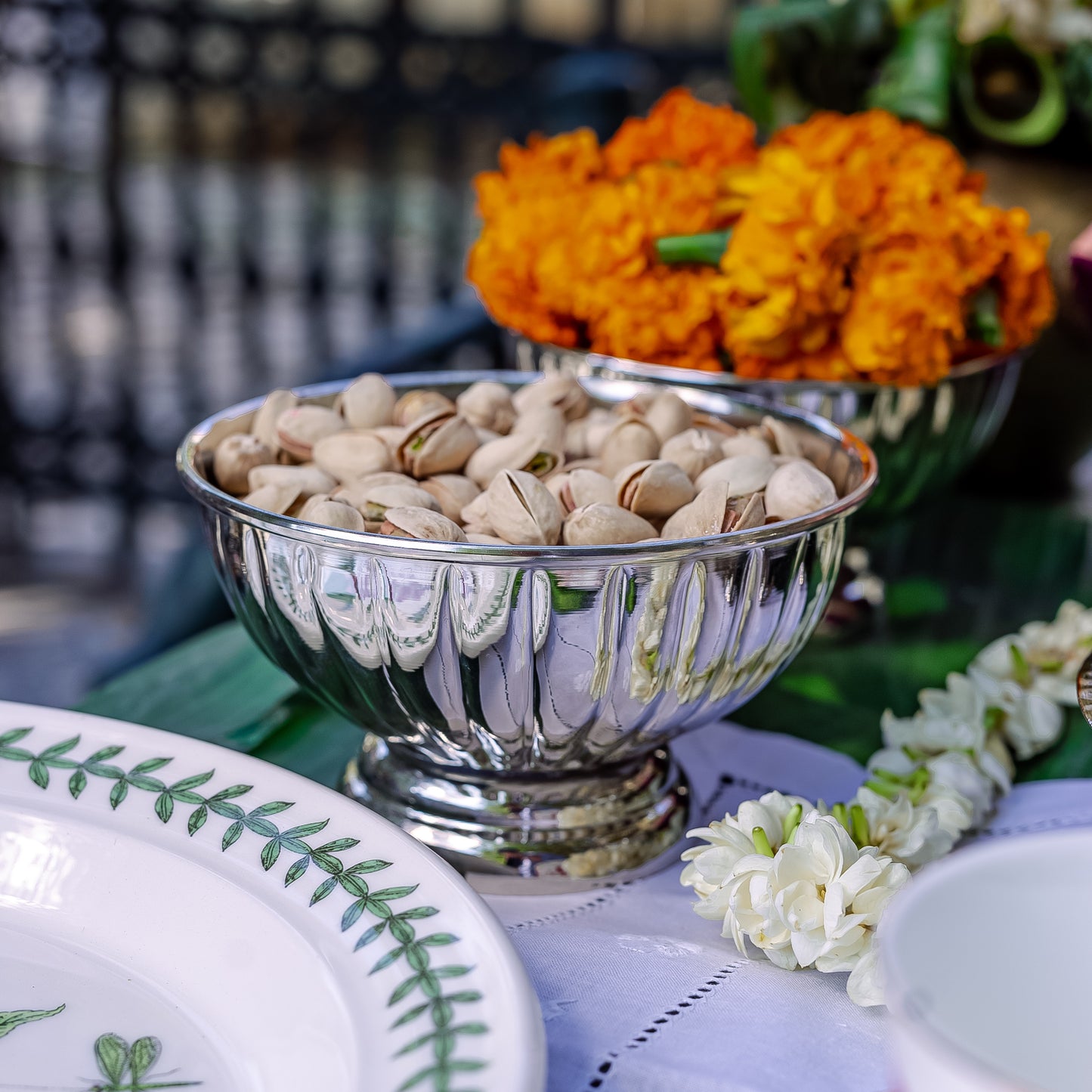 Purple Bird Silver Plated 'Maharani' Nut Bowls (Two Bowls)