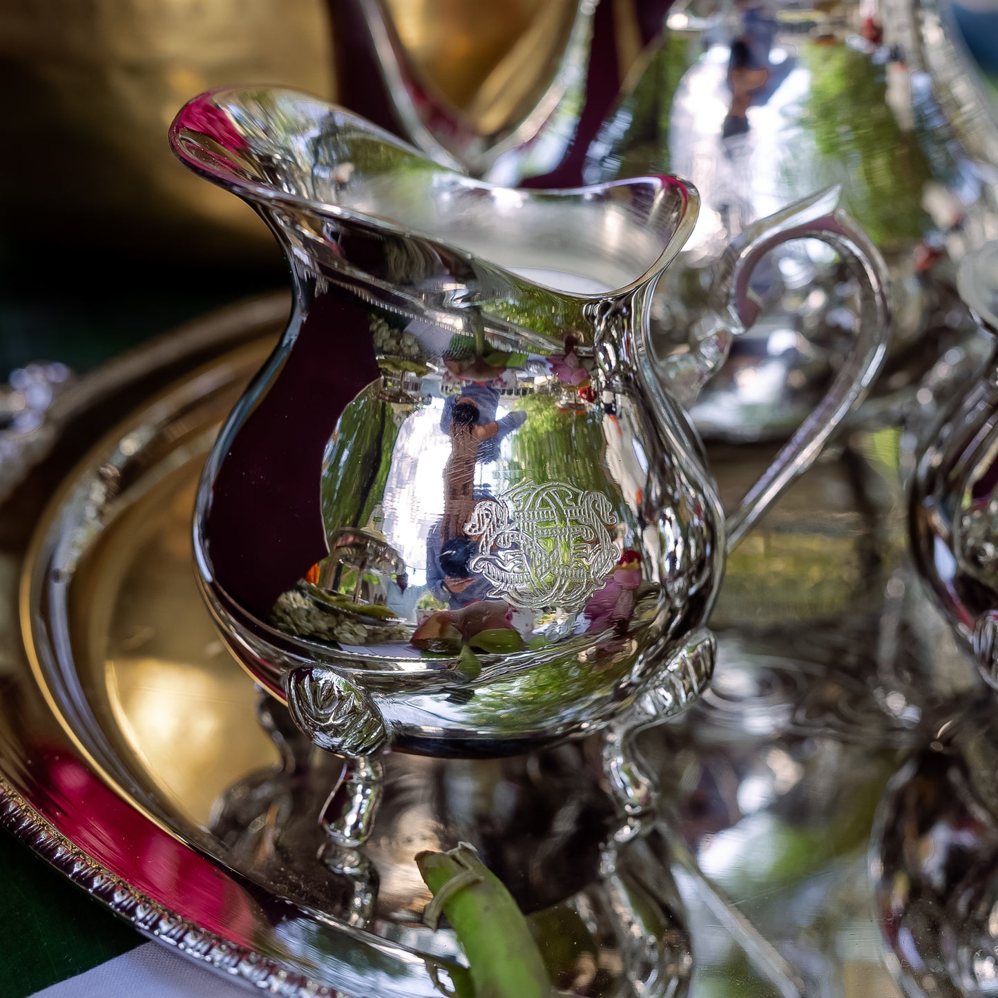 Purple Bird Silver Plated 'Maharani' Milk Pot