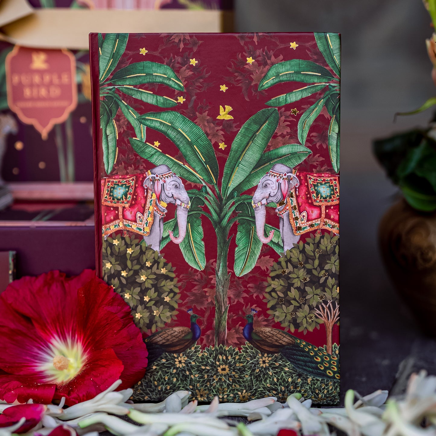 Purple Bird 'Maharani Baagh' Hardbound Notebook