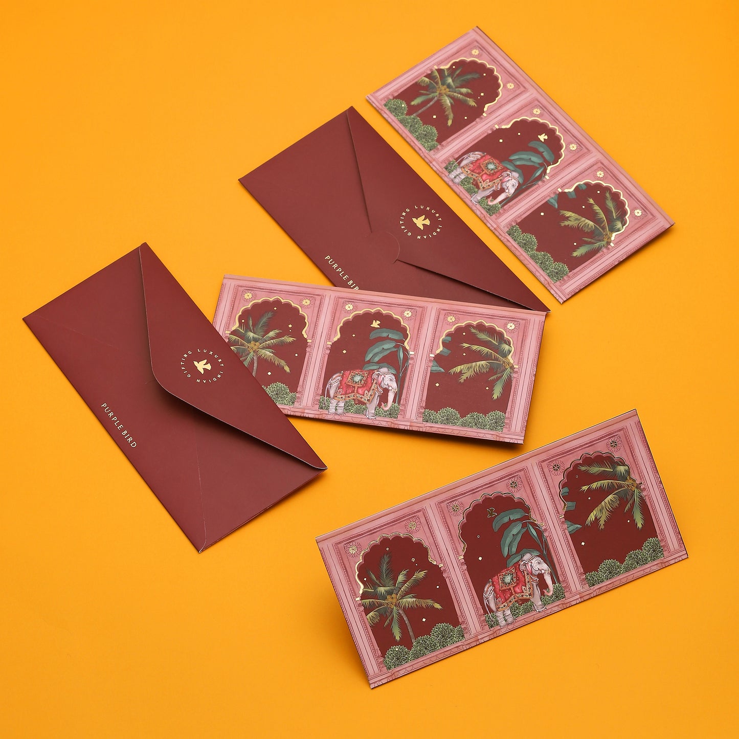 Purple Bird 'Haathi Humsafar' Money Envelope (Pack of 5)