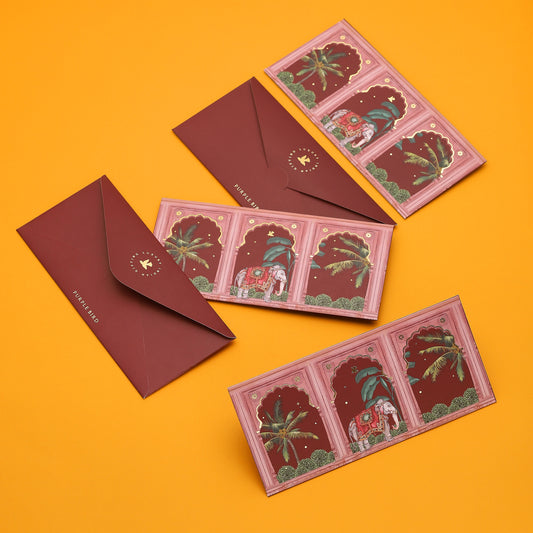 Purple Bird 'Haathi Humsafar' Money Envelope (Pack of 5)
