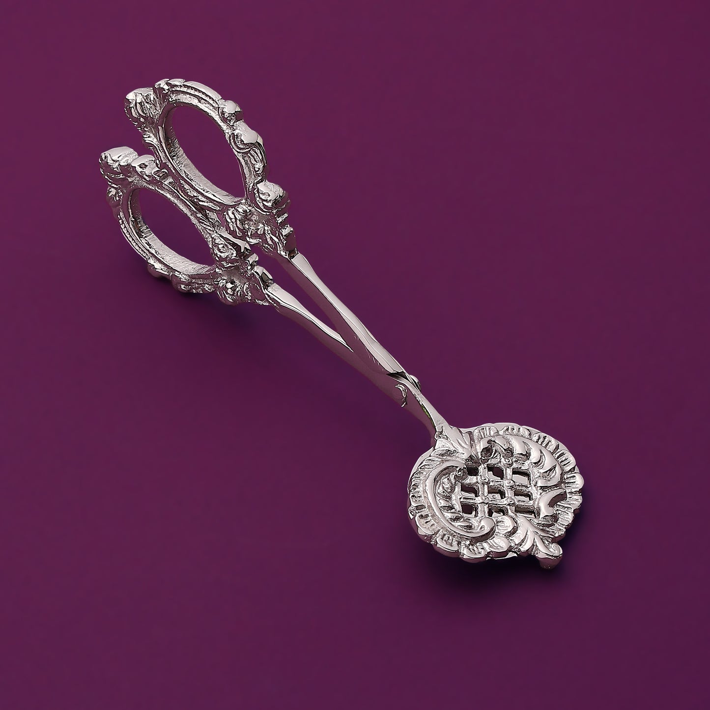 Purple Bird 'Utsav' Silver Plated Mini Tongs