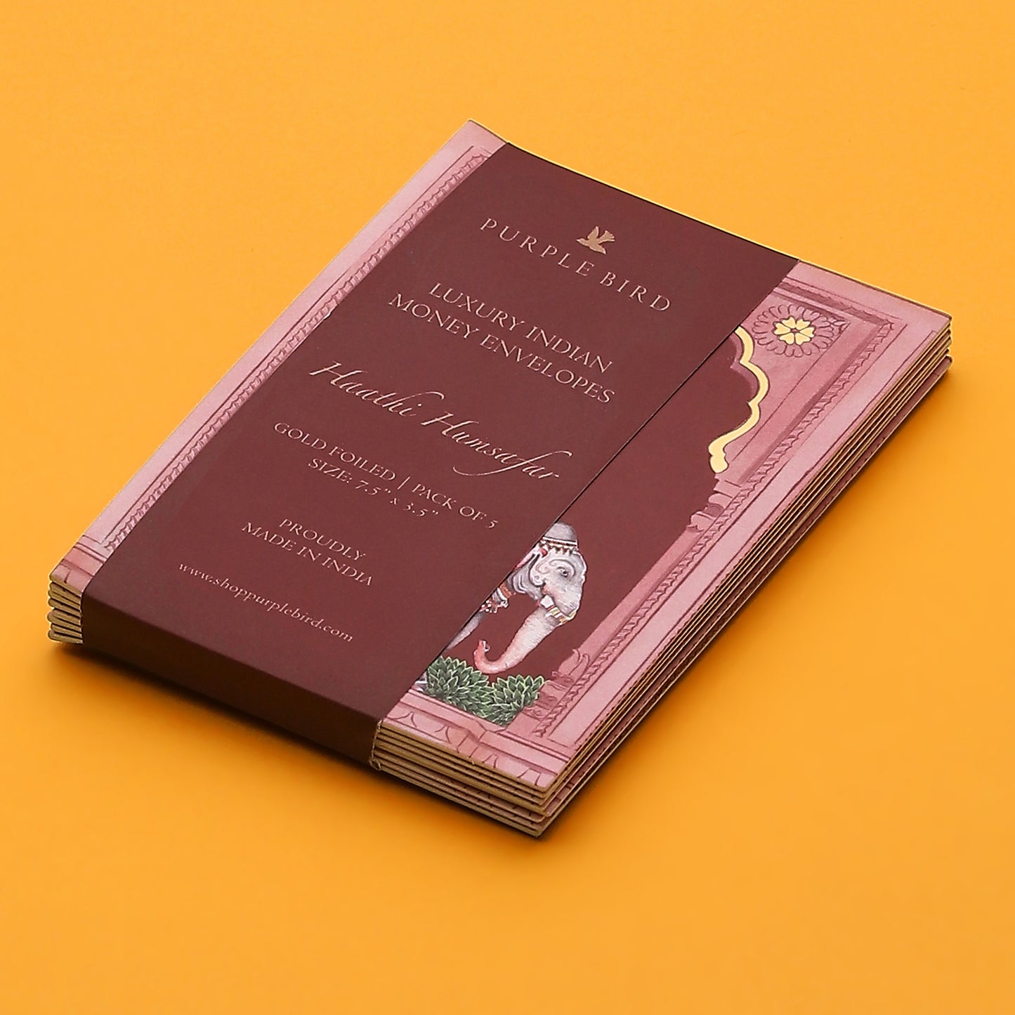 Purple Bird 'Haathi Humsafar' Gift Tags (Pack of 10)