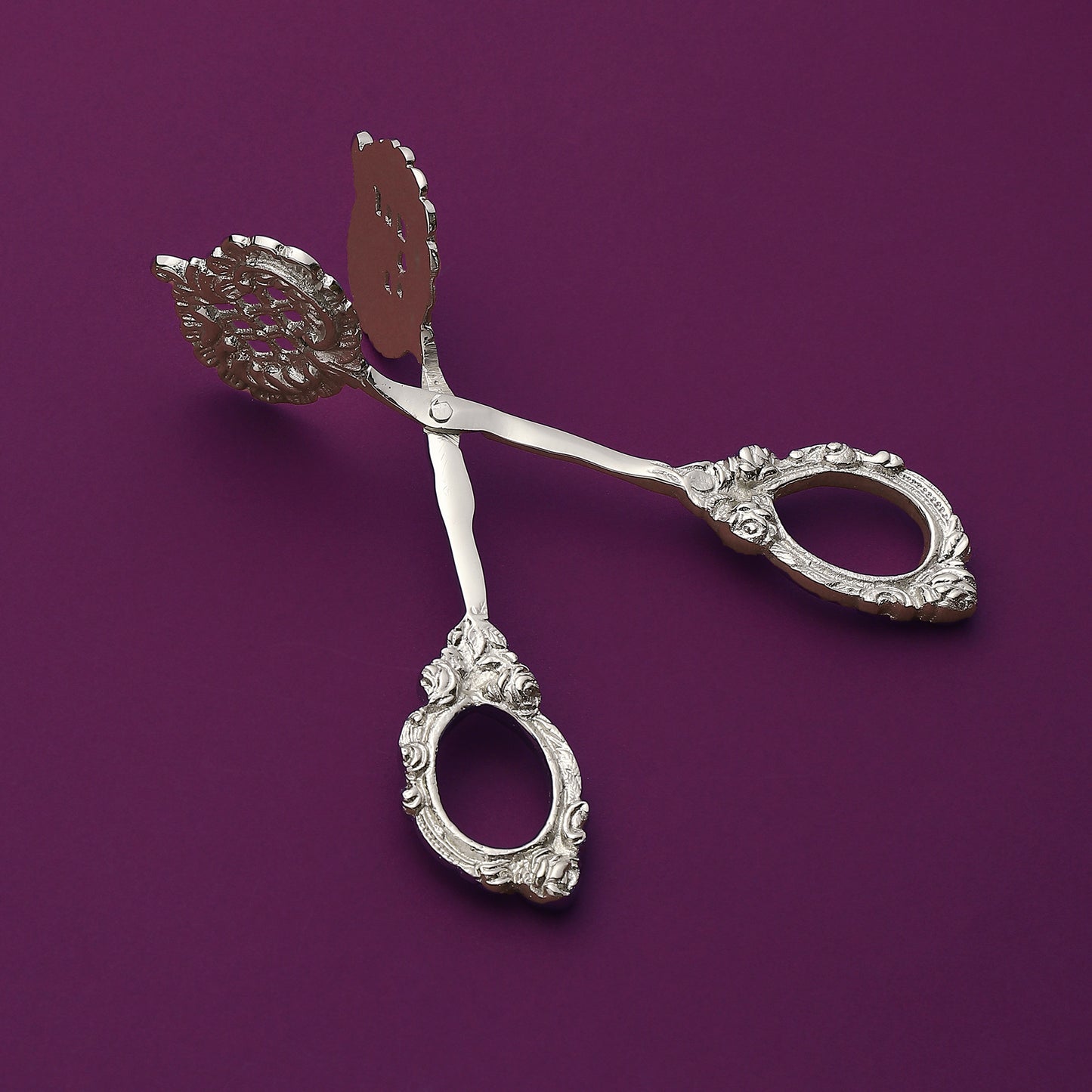 Purple Bird 'Utsav' Silver Plated Mini Tongs
