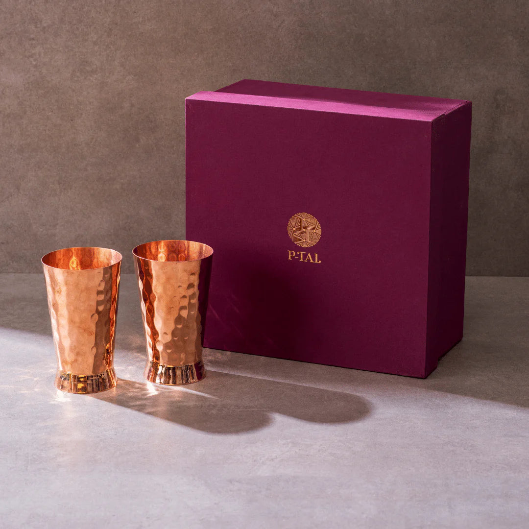 P-Tal Copper Glass Set of 2 (In a gift box)