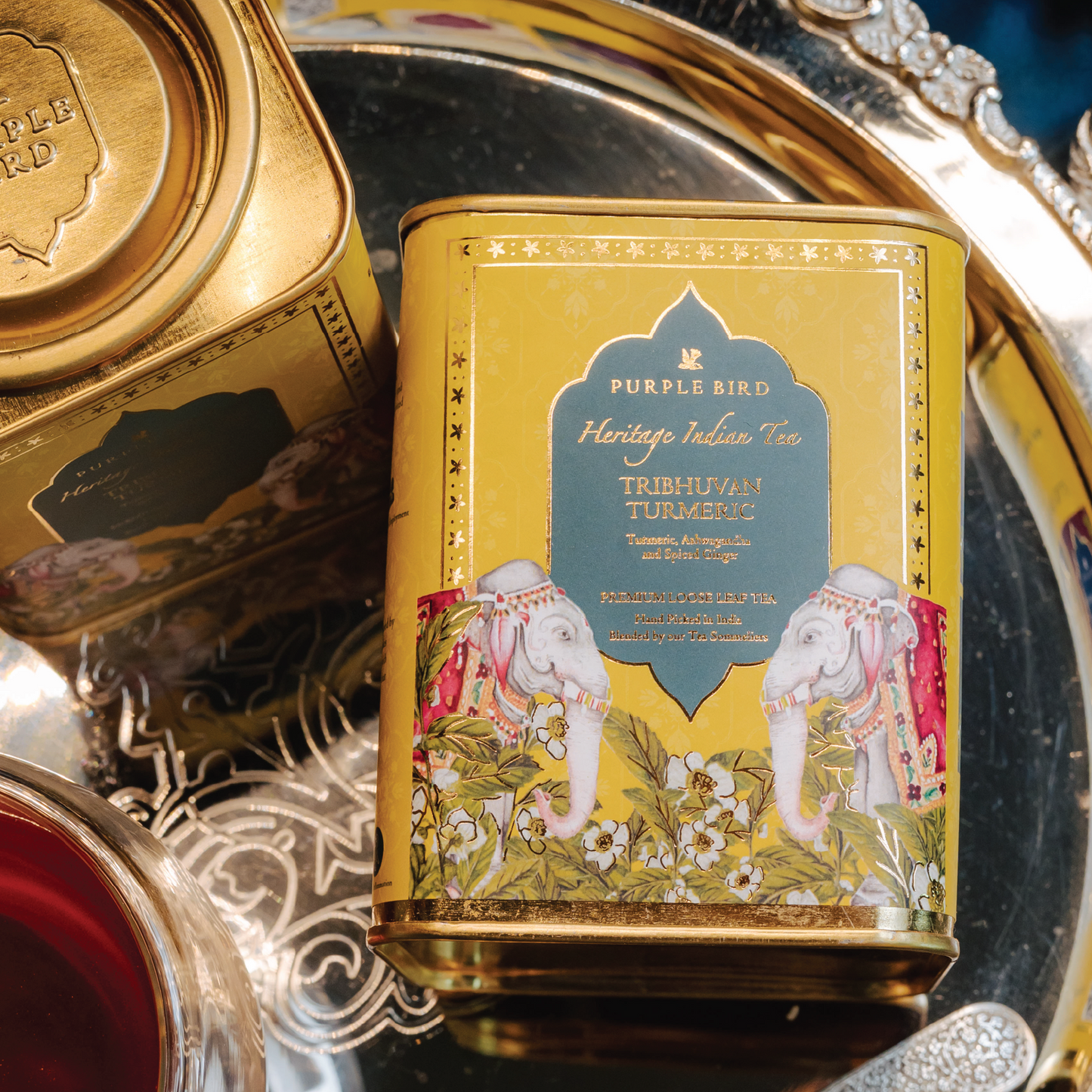 Purple Bird 'Tribhuvan Turmeric' Premium Herbal Tea (50g Loose Leaf)