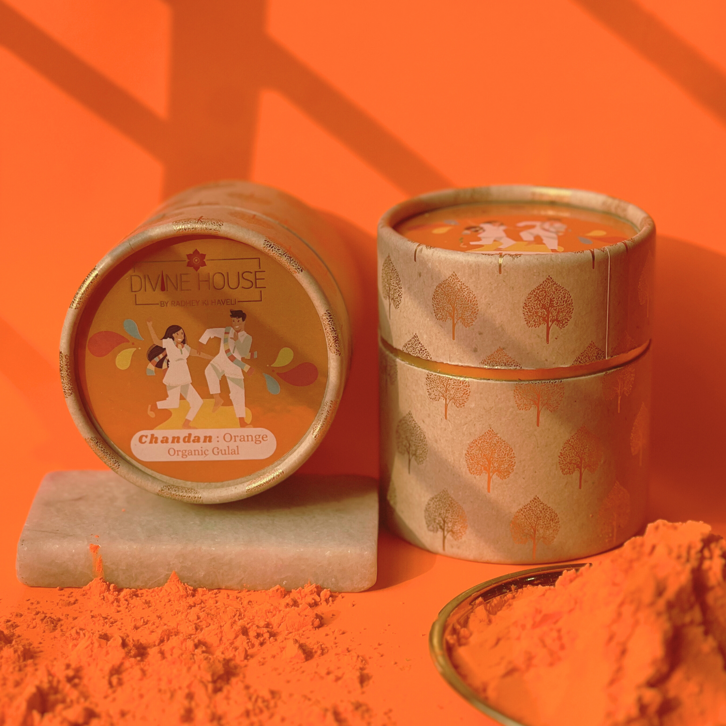 Divine House Orange Organic Gulal (Pack of 3)