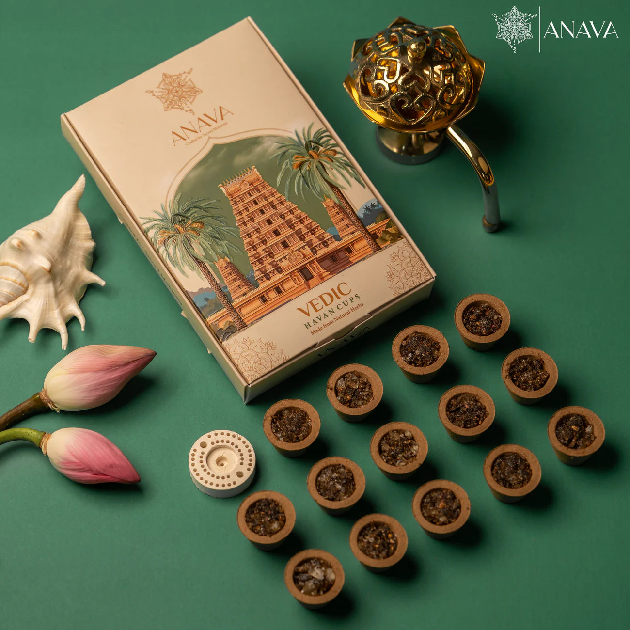 House of Anava Vedic Havan Cups (Pack of 2)