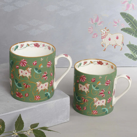 Kainaat Anandi Moss Green Mug (Two Mugs)