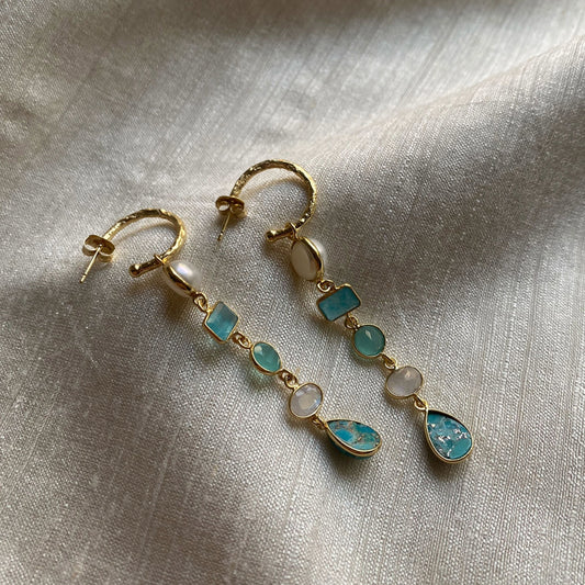 Manan Asya Earrings  (Sea)