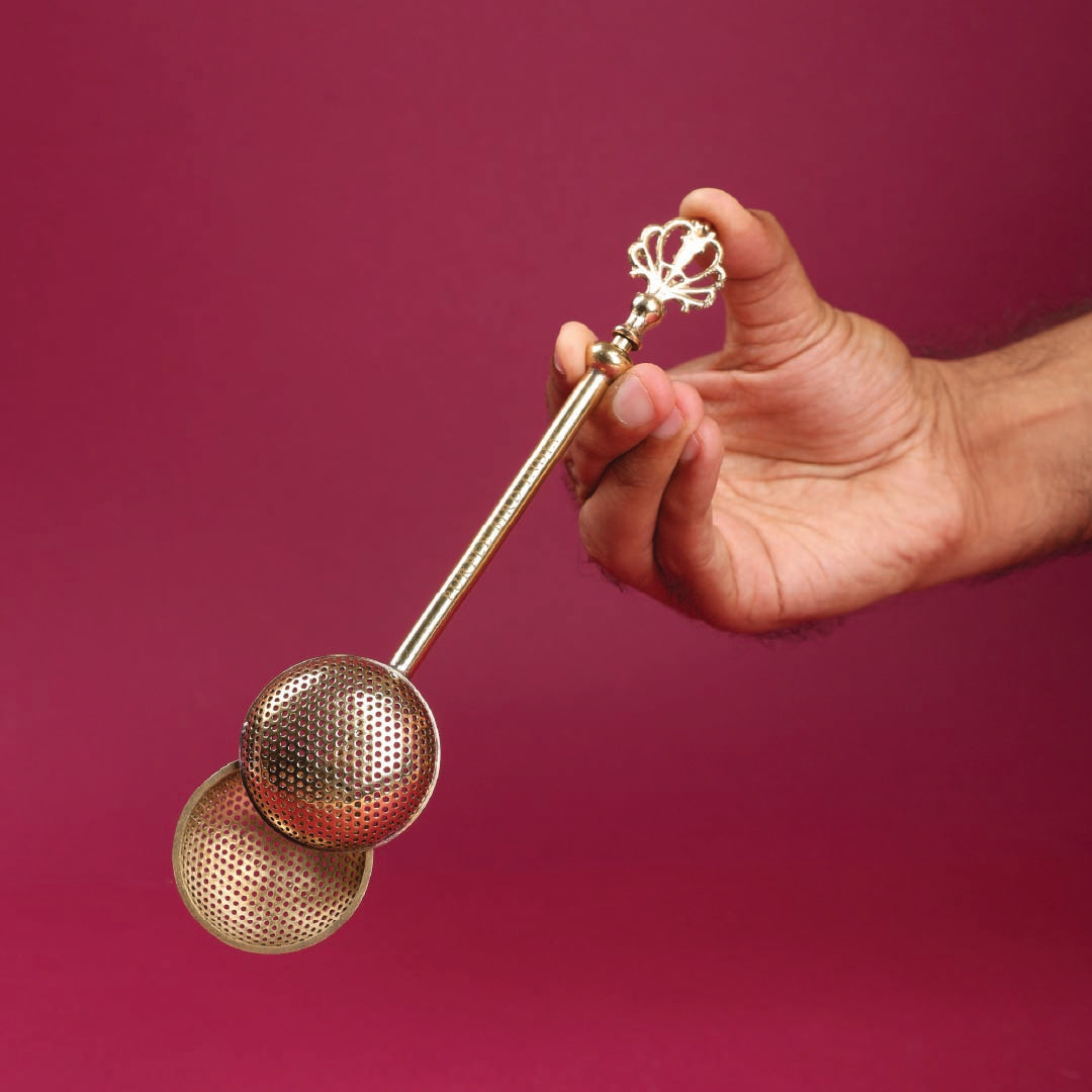 Purple Bird ‘Shahi’ Brass Tea Strainer