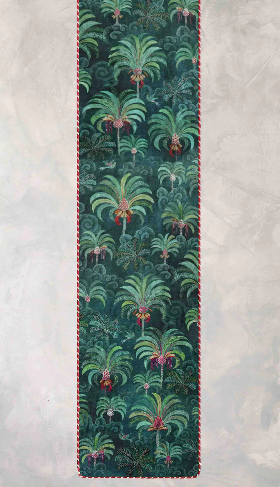 Kainaat Coromandel Palm Table Runner - Emerald