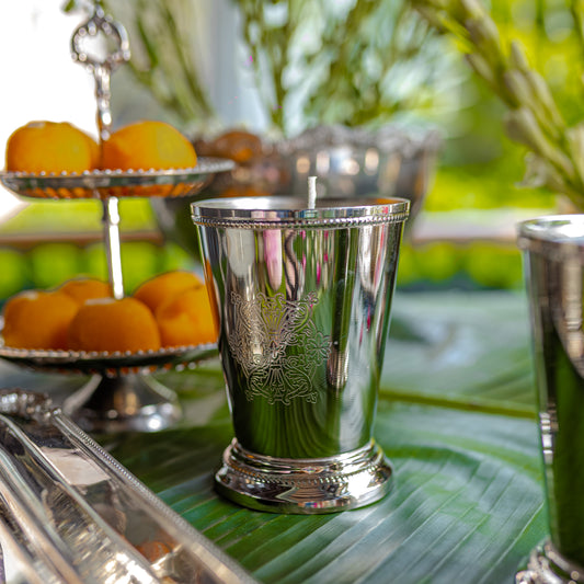 Purple Bird 'Noor' Silver Plated Candle (Midnight Jasmine)