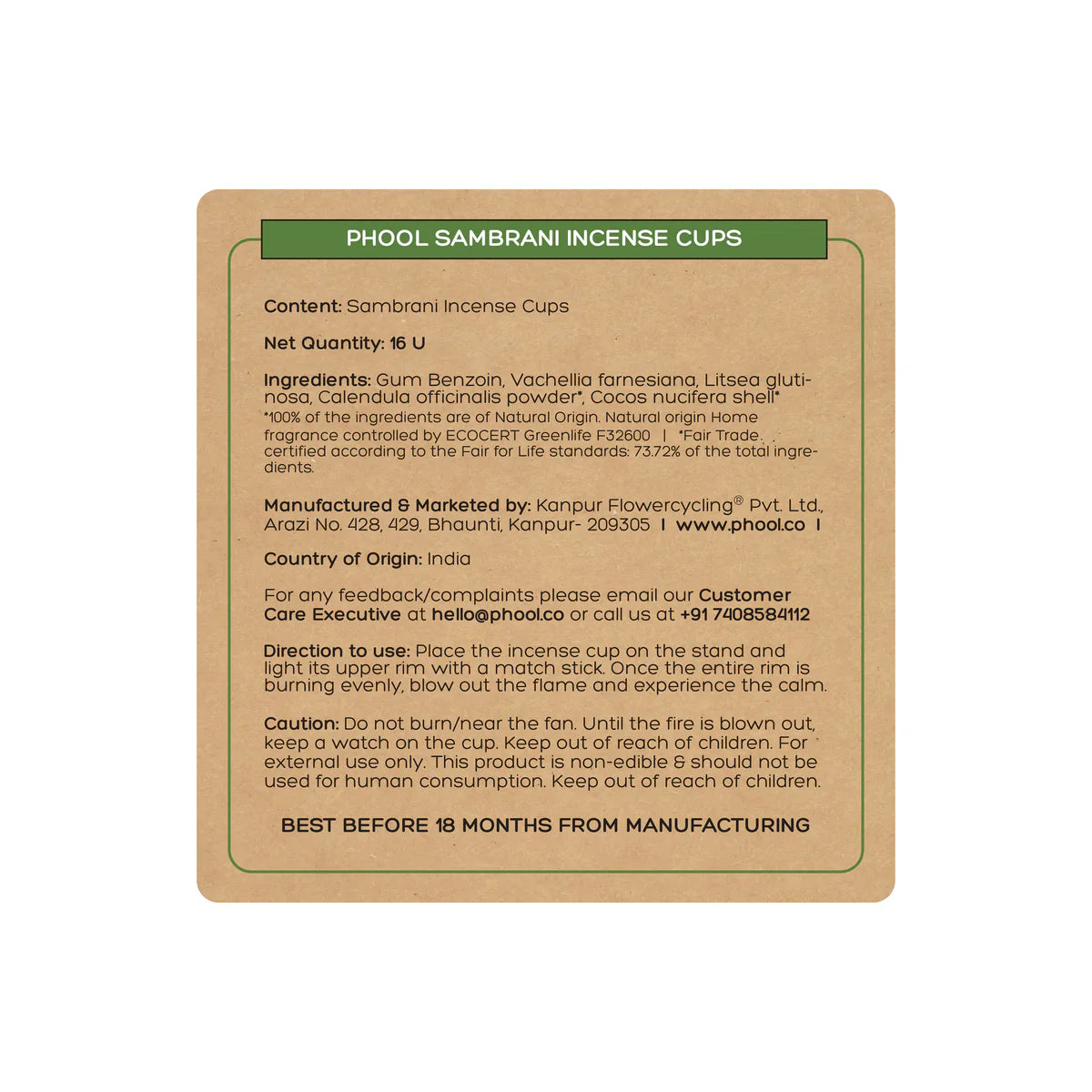 Phool Sambrani Havan Cups (16 Cups)