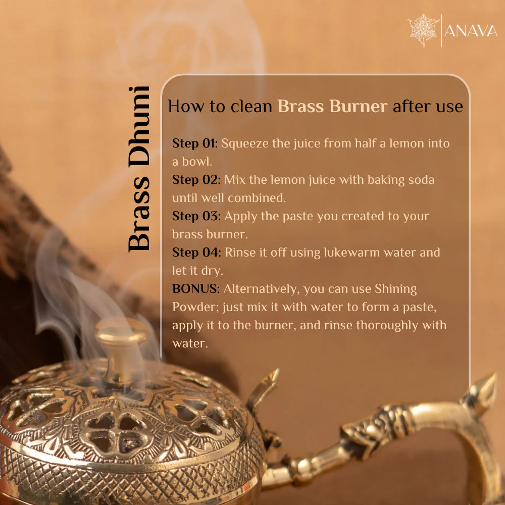 House of Anava Spiritual Brass Dhoop Burner