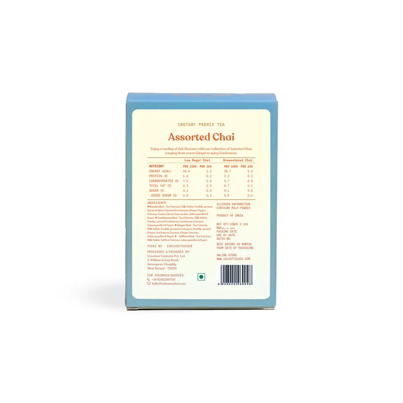 Calcutta Chai Co Assorted Box (15 sachets)