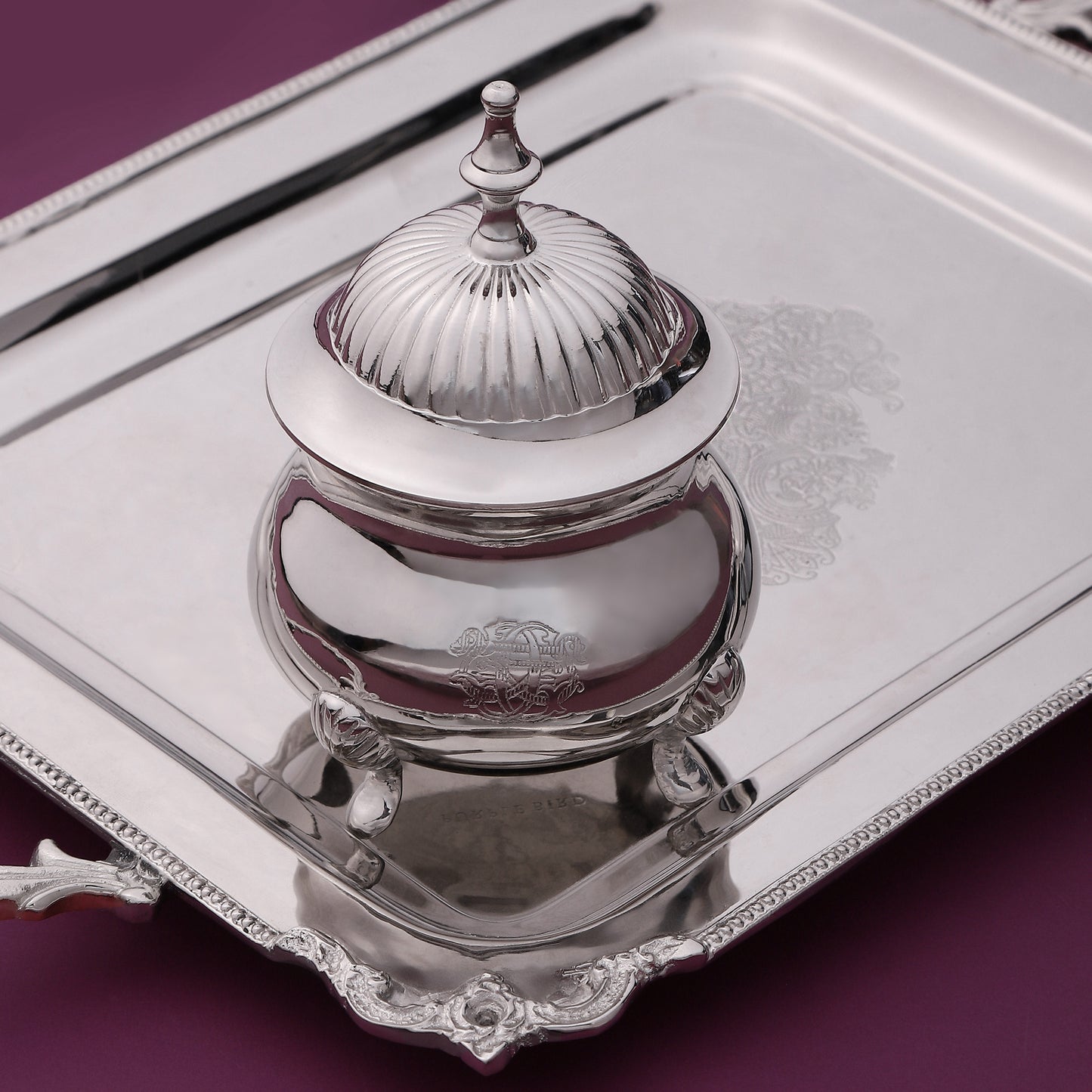 Purple Bird Silver Plated 'Maharani' Tea Set