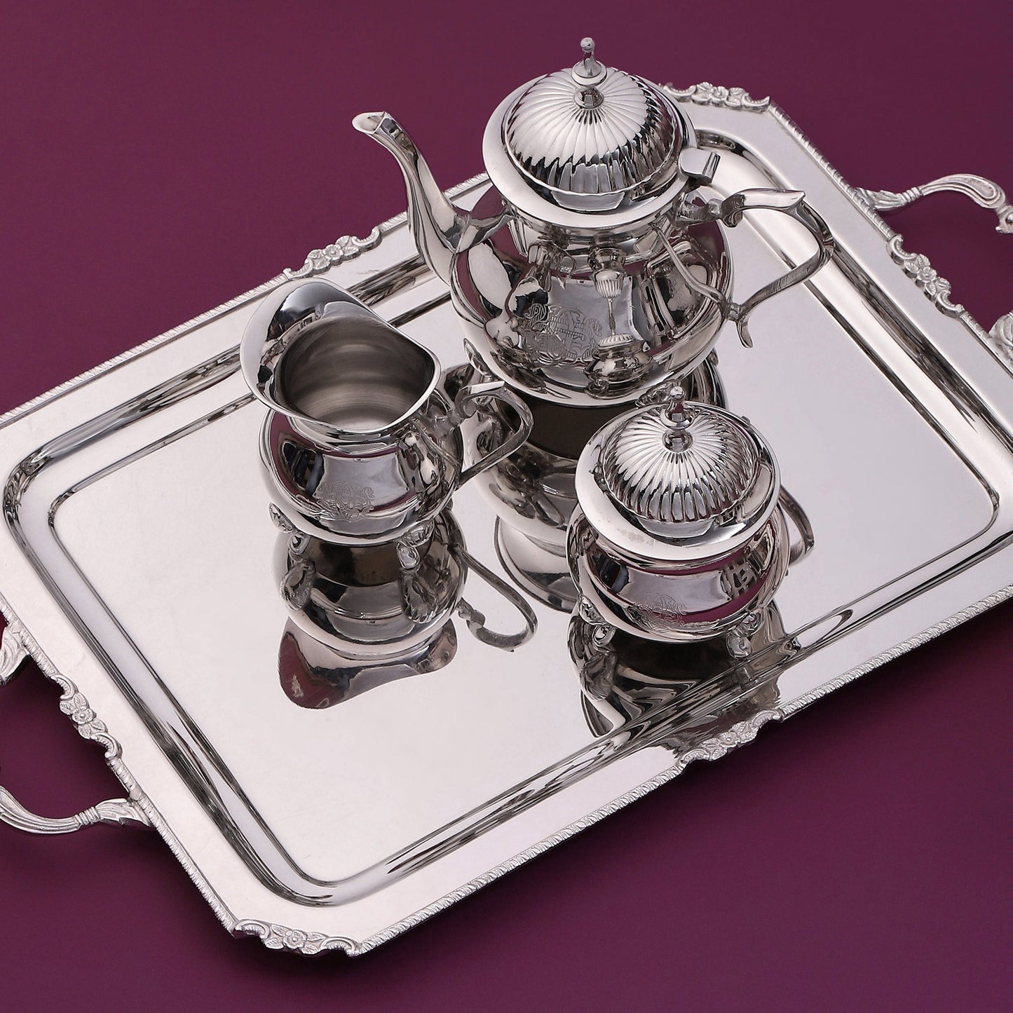 Purple Bird Silver Plated 'Maharani' Tea Kettle