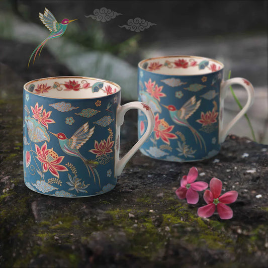 Kainaat Padma Blue Mugs (Two Mugs)