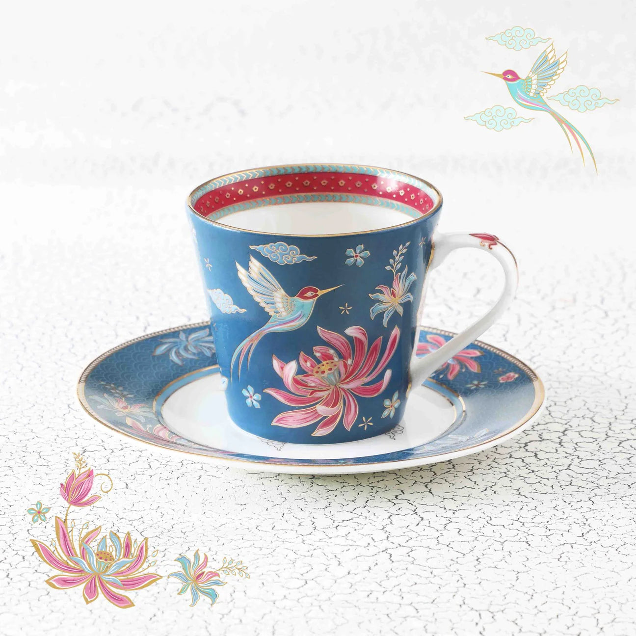 Kainaat Padma Lotus Tea Cup & Tea Plate Set
