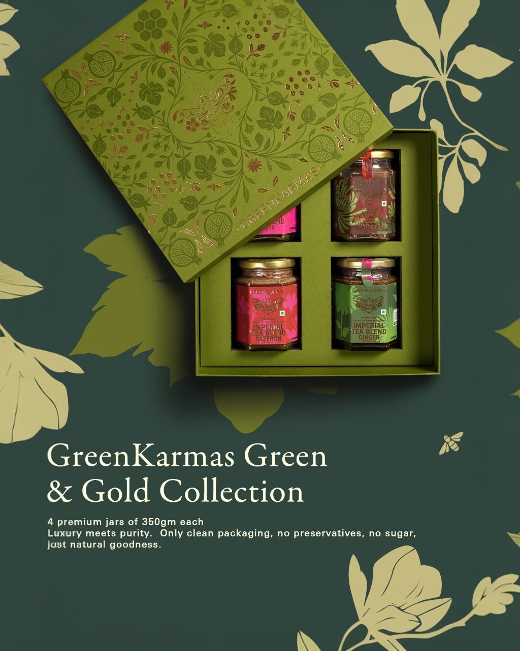 Greenkarmas Green and Gold Gift Box