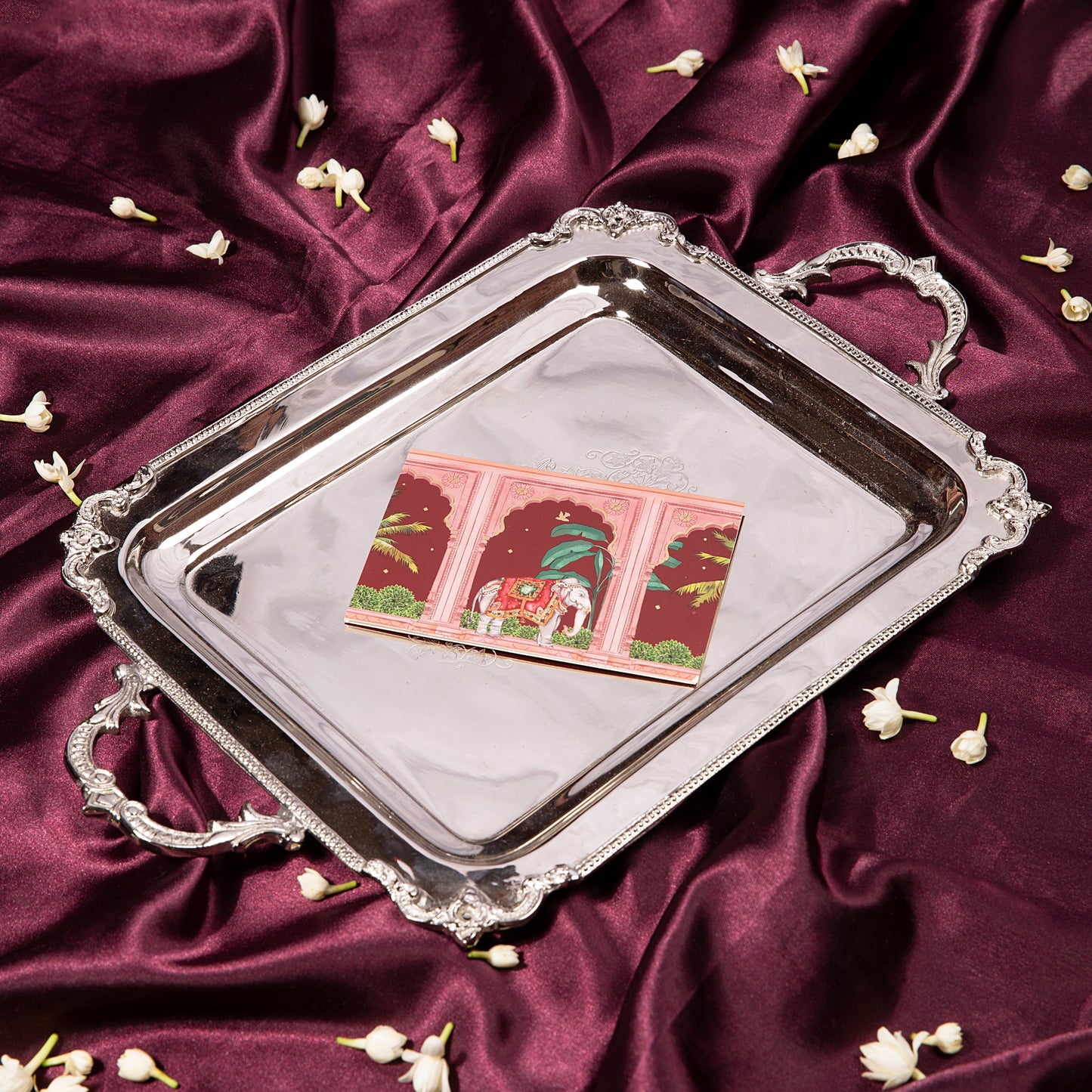 Purple Bird 'Haathi Humsafar' Notecards with Envelopes (Pack of 10)