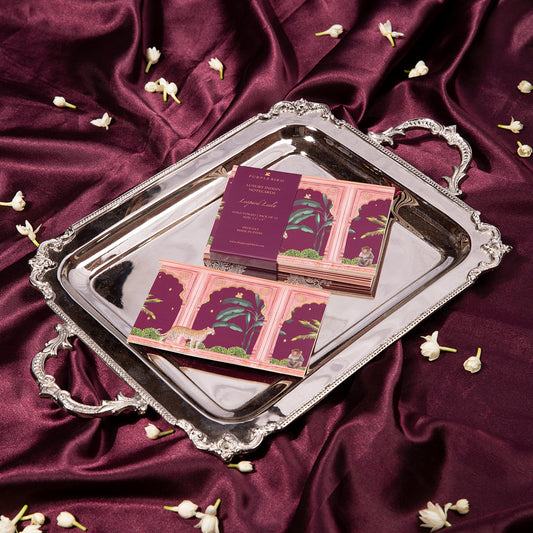 Purple Bird 'Leopard Leela' Notecards with Envelopes (Pack of 10)