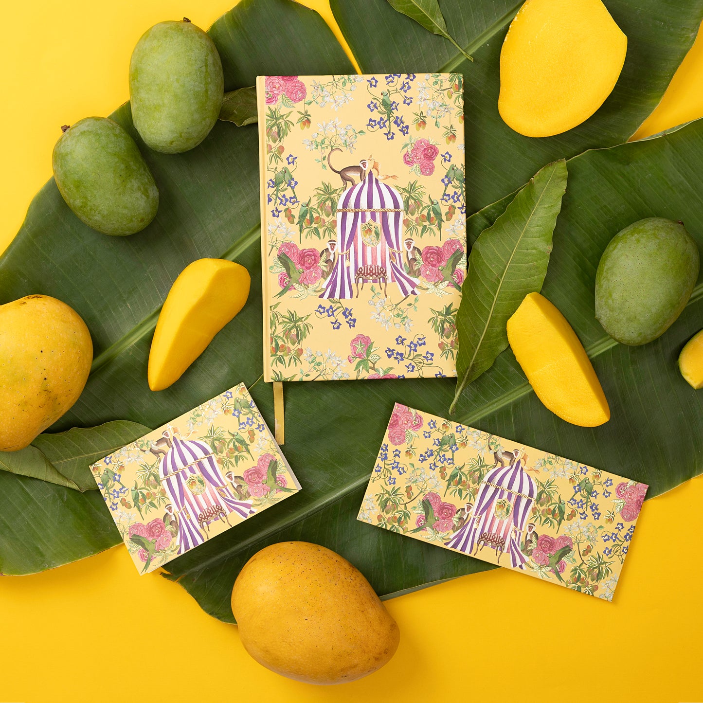 Purple Bird 'Mango Mela' Hardbound Notebook