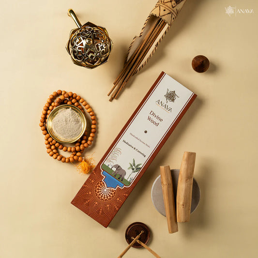 House of Anava Divine Wood Incense Sticks – Soulful & Spiritual Aroma (Pack of 2)