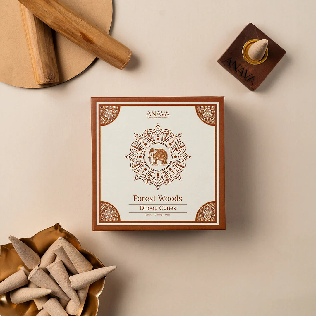 House of Anava Forest Woods Dhoop Cones (Pack of 3)