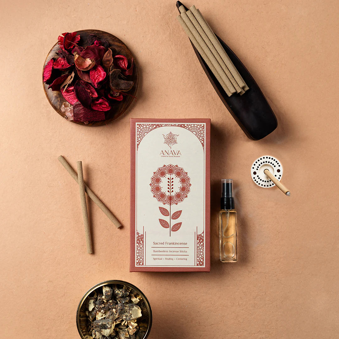 House of Anava Sacred Frankincense Bambooless Incense Sticks - Aroma of Calm (Pack of 3)