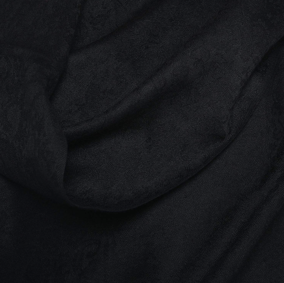 Pashtush Black Fine Wool Stole