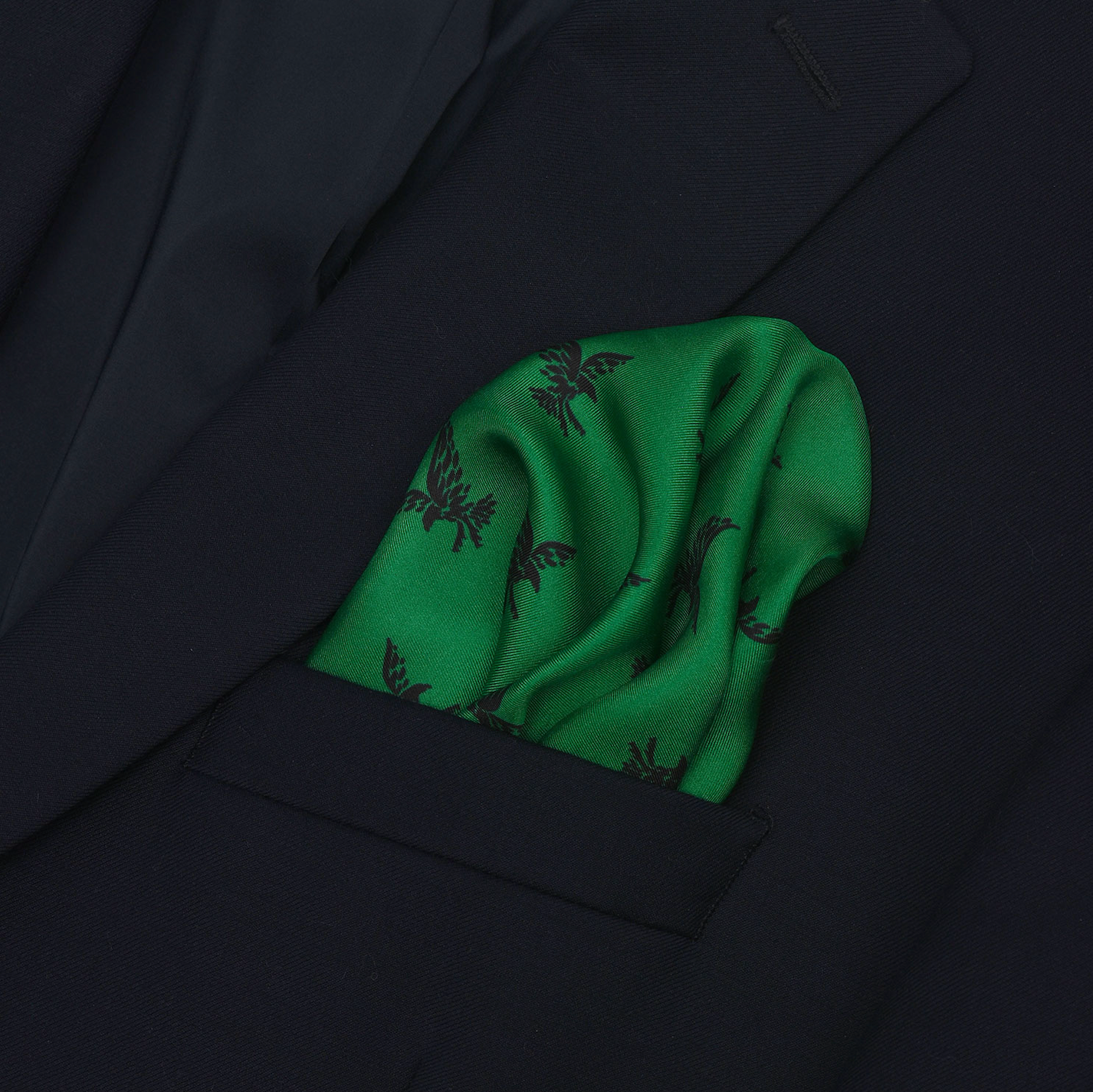 House of Badnore Eagle Pocket Square (Green)