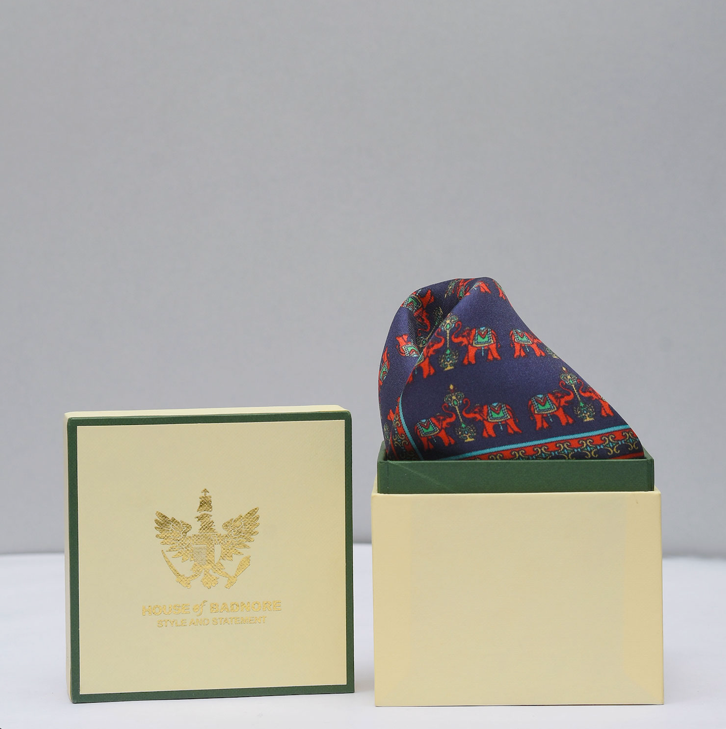 House of Badnore Raj Pocket Square (Blue)