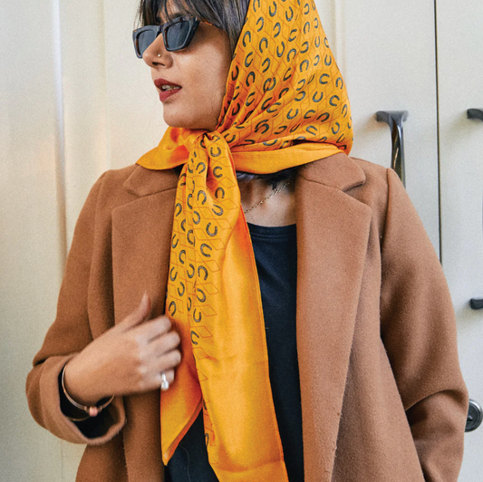 Khatu Horse Shoe Scarf Yellow