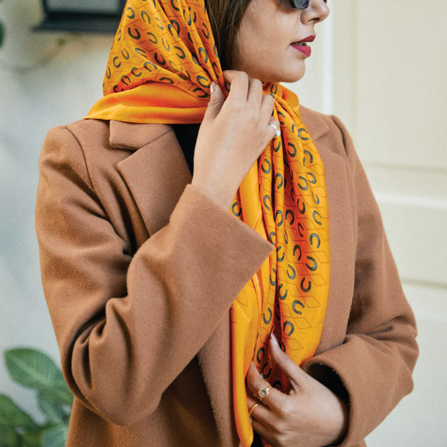 Khatu Horse Shoe Scarf Yellow