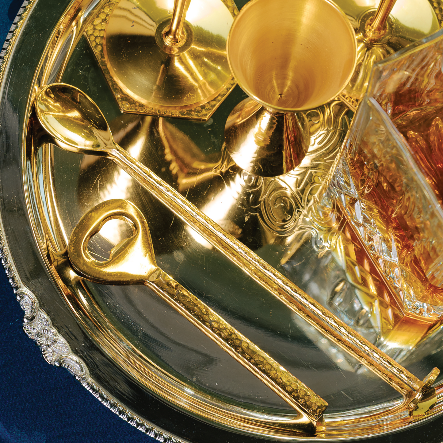 Purple Bird 'Utsav' Gold Plated Stirrer (Four Stirrers)