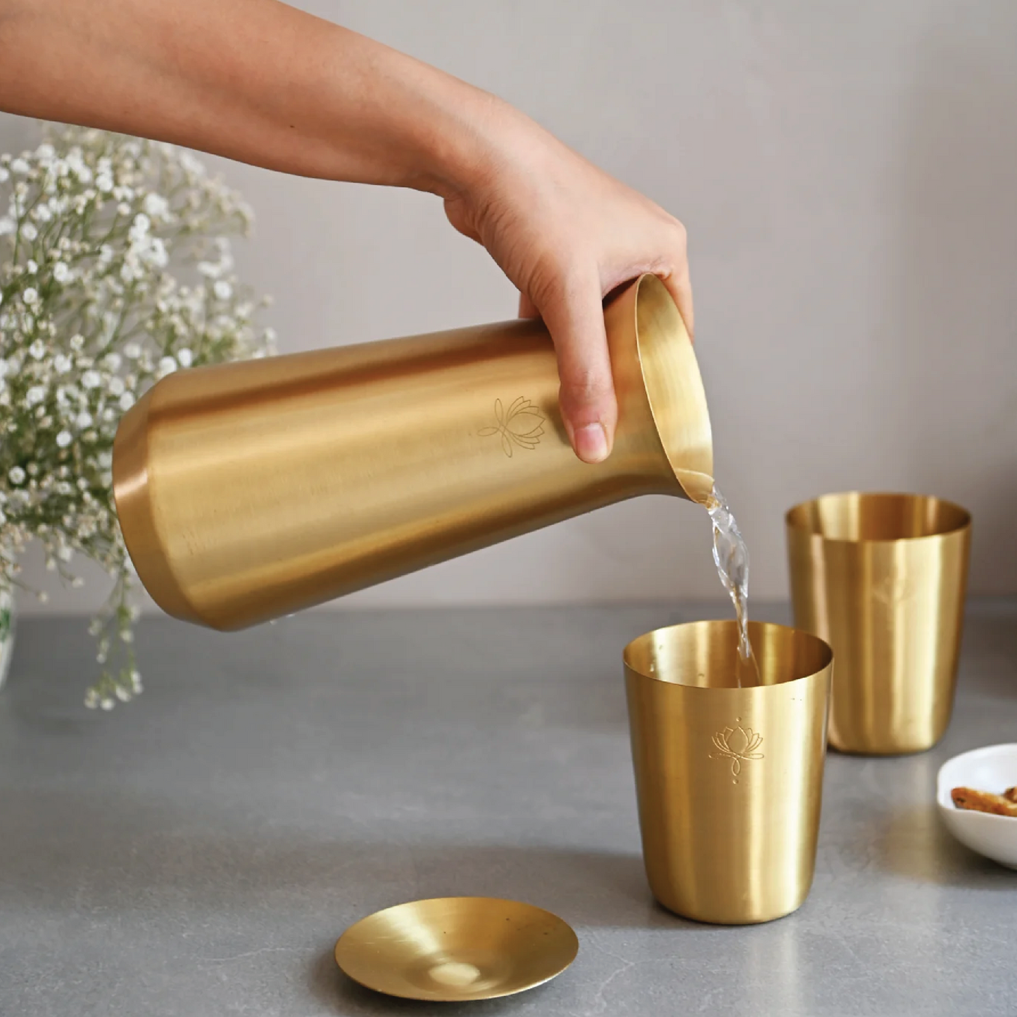 Sukoon Brass Jug Set