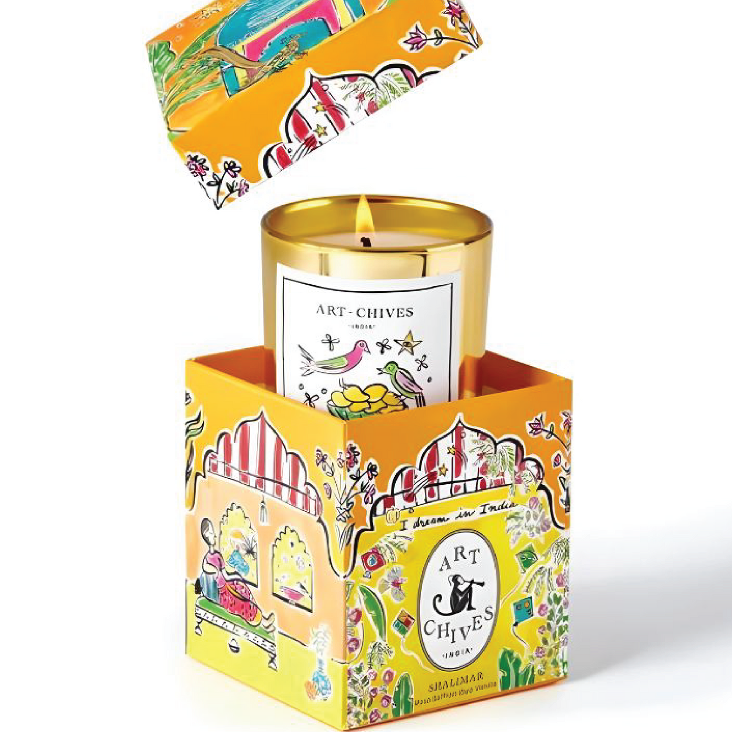 Art-chives Shalimar Rose Saffron Oud Vanilla Candle