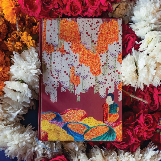 Purple Bird 'Phool Mandi' Hardbound Notebook