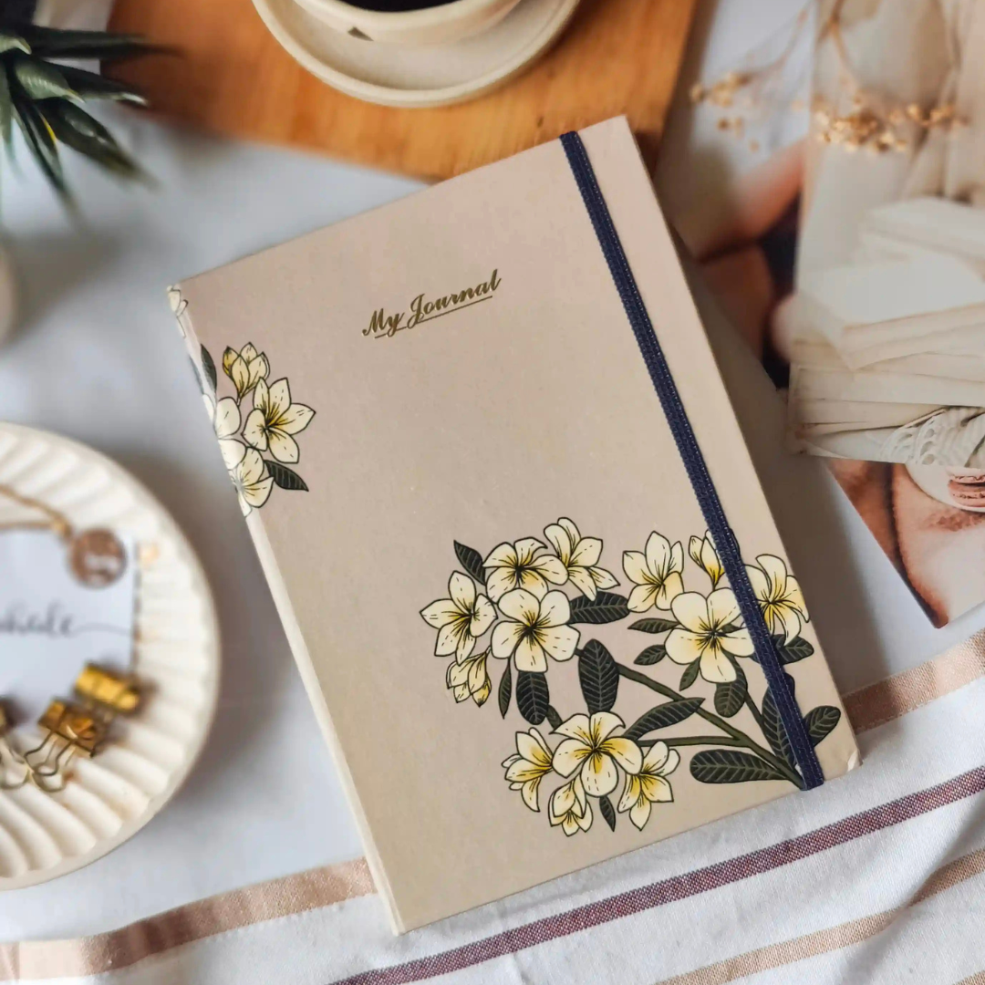 Roohani Rang Ruled Journal (Plumeria Beige)