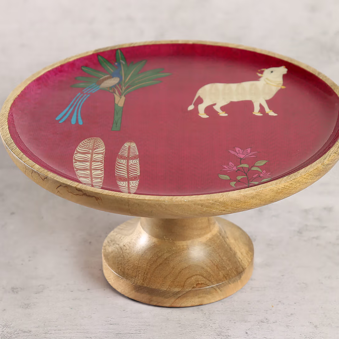 India Circus Magenta Biome Mystique Cake Stand
